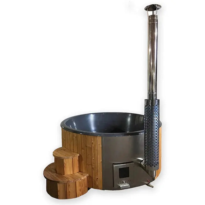 SaunaLife 6 Person Wood-Fired Hot Tub S4N/S4B Saunalife