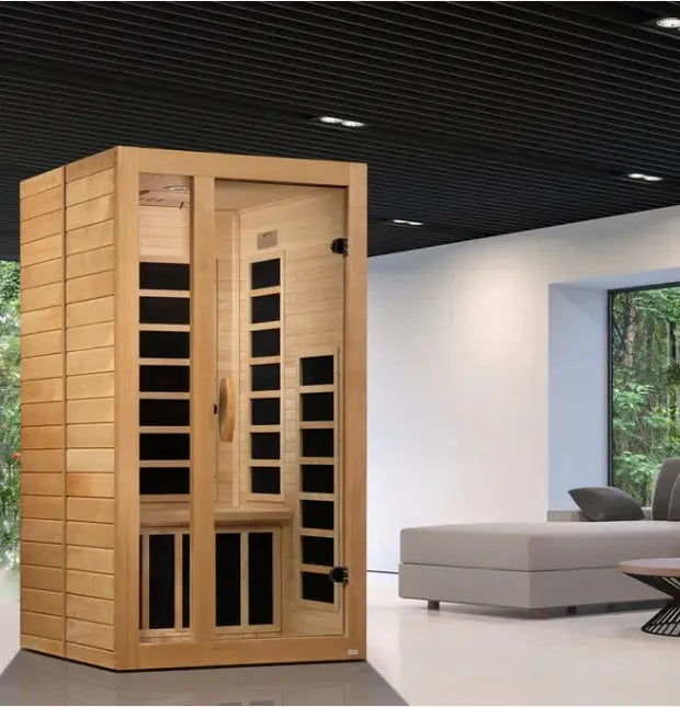 Dynamic Gracia 1-2-person Low EMF FAR Infrared Sauna | DYN-6119-01 Golden Designs