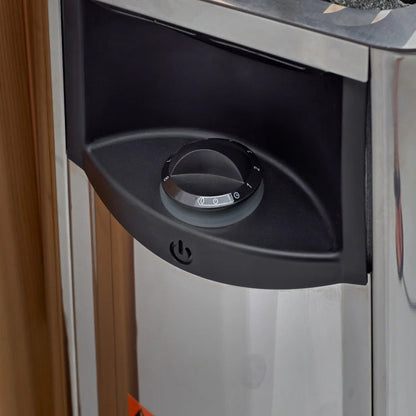 Golden Designs Gargellen 5-Person Hybrid Outdoor Sauna w/ Full Spectrum Infrared & Harvia Traditional Electric Heater Kit | GDI‐8125‐01