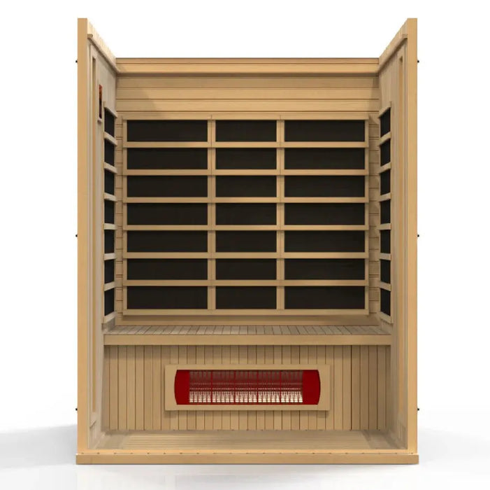 Maxxus Trinity Dual Tech 3 Person Low EMF FAR Infrared Sauna Canadian Hemlock | MX-LS3-01 Golden Designs