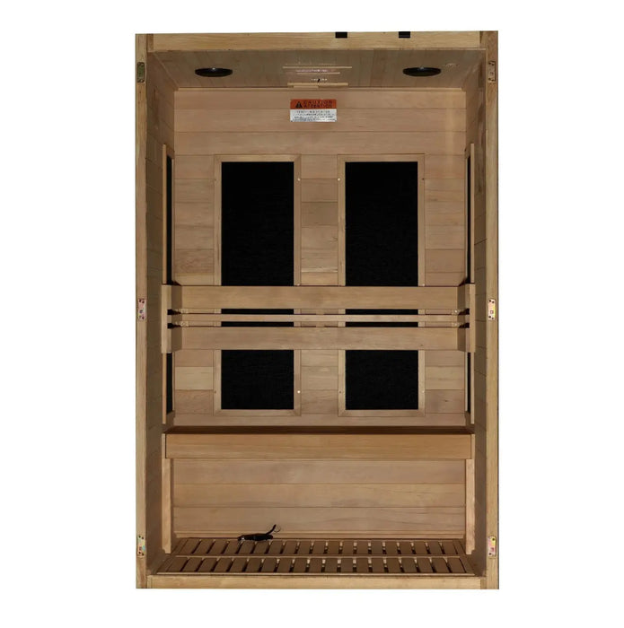 Dynamic Lucca 2 Person Low EMF FAR Infrared Sauna | DYN-6215-05 Golden Designs