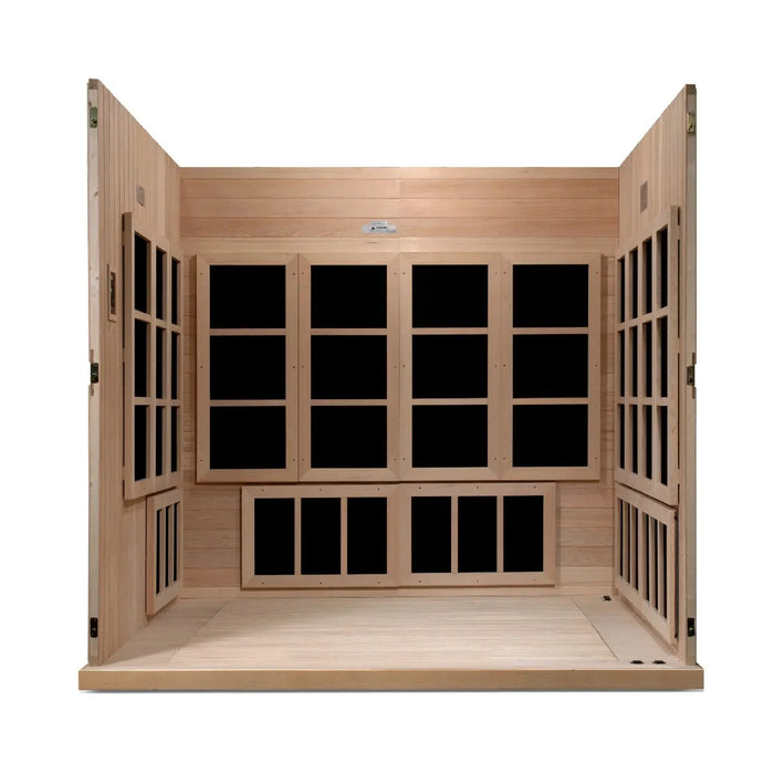 Golden Designs 2025 Catalonia 8-person Near Zero EMF FAR Infrared Sauna | GDI-6880-02 Golden Designs