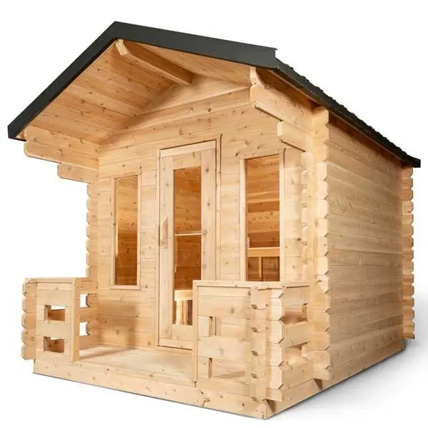 Dundalk Leisurecraft Sauna CT Georgian 2-6 People Cabin Sauna with Porch | CTC88PE Leisurecraft