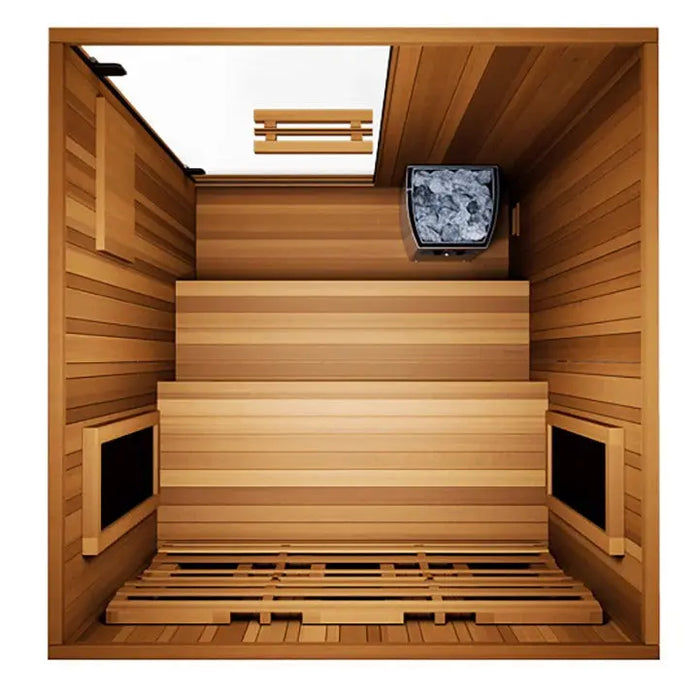 Finnmark FD-4 Trinity 2-Person Hybrid Indoor Infrared & Traditional Steam Sauna + Red Light Therapy | FD-KN004 Finnmark