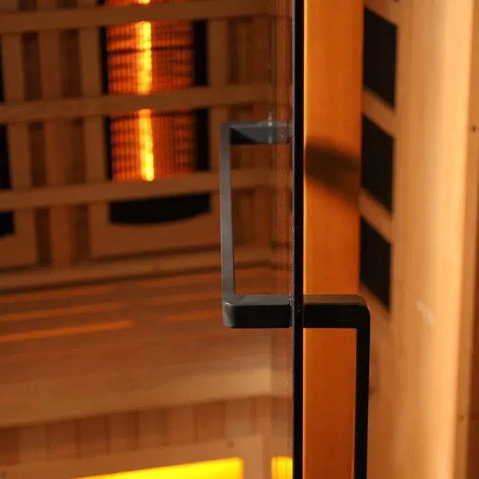 Golden Designs Reserve Edition 3-Person Full Spectrum Near Zero EMF FAR Infrared Sauna with Himalayan Salt Bar | GDI-8030-03 Golden Designs