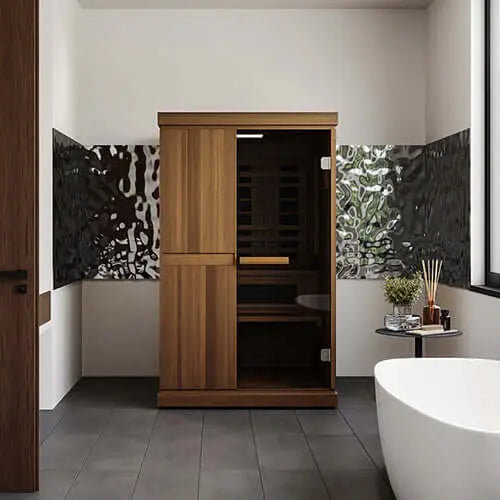 Finnmark FD-4 Trinity 2-Person Hybrid Indoor Infrared & Traditional Steam Sauna + Red Light Therapy | FD-KN004 Finnmark