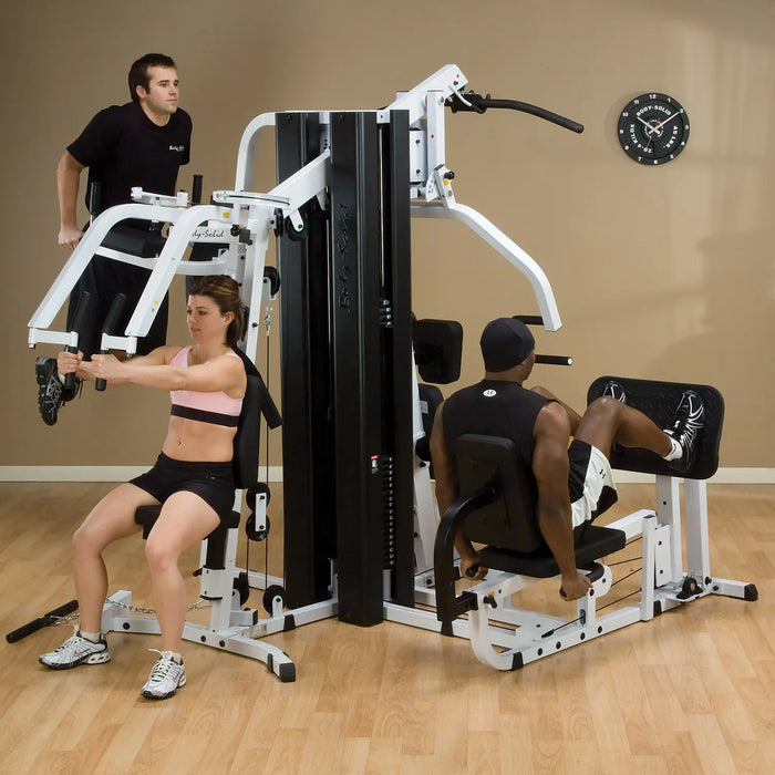 Body Solid EXM3000LPS - Multi-Station All in One Home Gym Machine Complete With 210lb Weight Stacks Body Solid