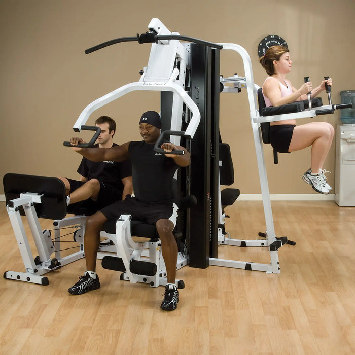 Body Solid EXM3000LPS - Multi-Station All in One Home Gym Machine Complete With 210lb Weight Stacks Body Solid