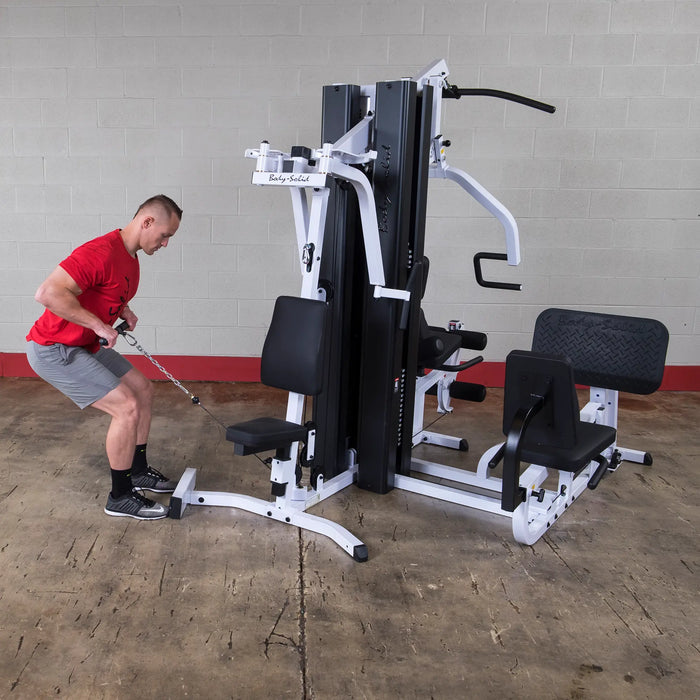 Body Solid EXM3000LPS - Multi-Station All in One Home Gym Machine Complete With 210lb Weight Stacks Body Solid