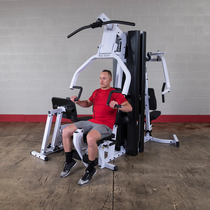 Body Solid EXM3000LPS - Multi-Station All in One Home Gym Machine Complete With 210lb Weight Stacks Body Solid