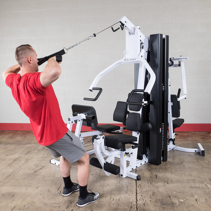 Body Solid EXM3000LPS - Multi-Station All in One Home Gym Machine Complete With 210lb Weight Stacks Body Solid