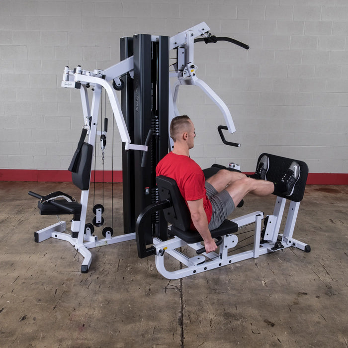 Body Solid EXM3000LPS - Multi-Station All in One Home Gym Machine Complete With 210lb Weight Stacks Body Solid