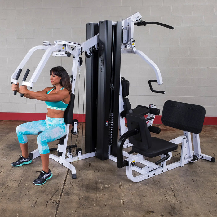 Body Solid EXM3000LPS - Multi-Station All in One Home Gym Machine Complete With 210lb Weight Stacks Body Solid