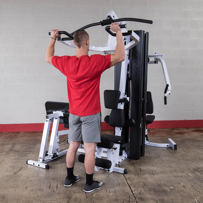 Body Solid EXM3000LPS - Multi-Station All in One Home Gym Machine Complete With 210lb Weight Stacks Body Solid