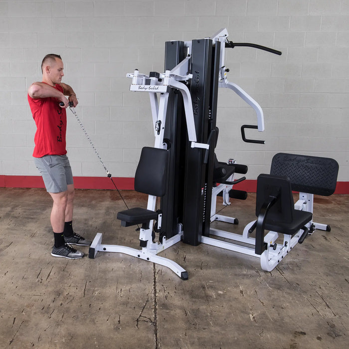 Body Solid EXM3000LPS - Multi-Station All in One Home Gym Machine Complete With 210lb Weight Stacks Body Solid