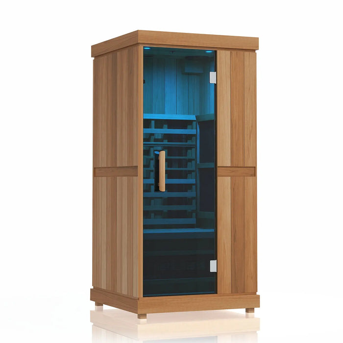 Finnmark FD-1 1-Person Full Spectrum Indoor Infrared Sauna + Red Light Therapy | FD-KN001 Finnmark
