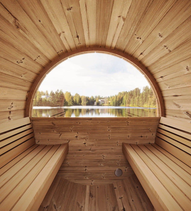 SaunaLife 4 Person E7W ERGO Series Barrel Sauna Saunalife