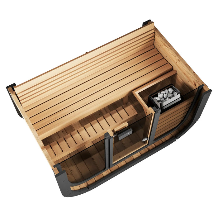 SaunaLife 3 Person CL4G Cube-Series Outdoor Home Sauna Saunalife