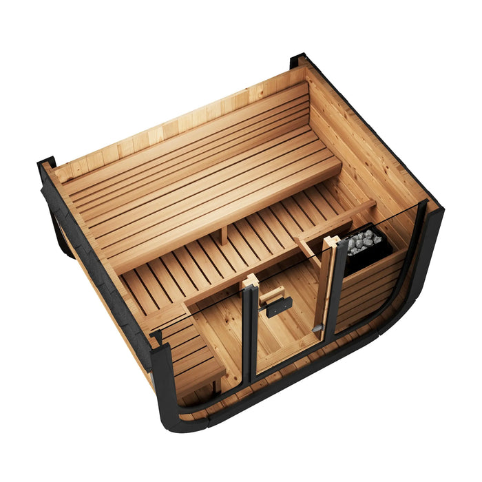 SaunaLife 4 Person CL5G Cube-Series Outdoor Home Sauna Saunalife
