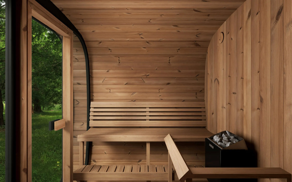 SaunaLife 6 Person CL7G Cube-Series Outdoor Home Sauna Saunalife