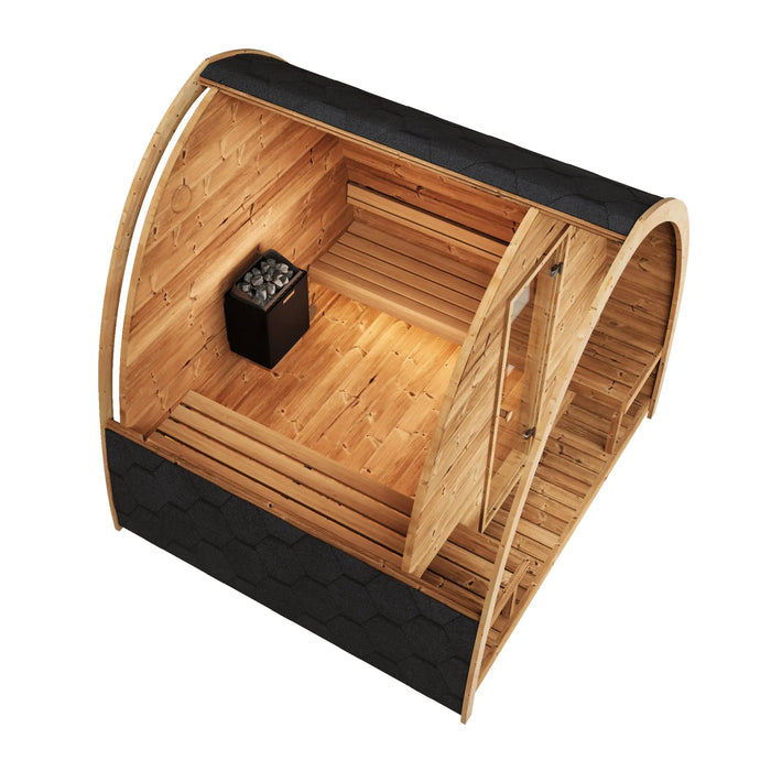 SaunaLife 4 Person G3 Outdoor Traditional Pod Sauna Saunalife