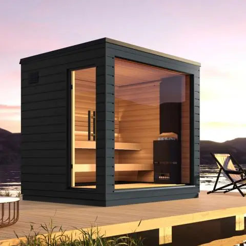 SaunaLife 5-Person G6 Pre-Assembled Outdoor Traditional Cabin Sauna Saunalife