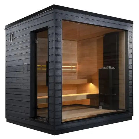 SaunaLife 5-Person G6 Pre-Assembled Outdoor Traditional Cabin Sauna Saunalife
