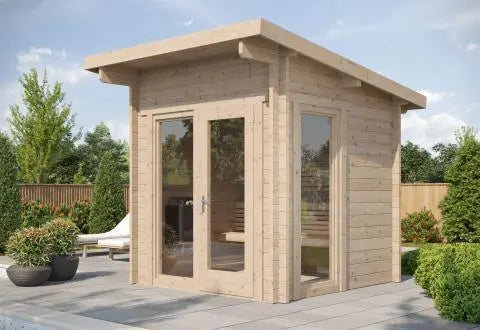SaunaLife 6-Person G4 Outdoor Traditional Cabin Sauna Saunalife