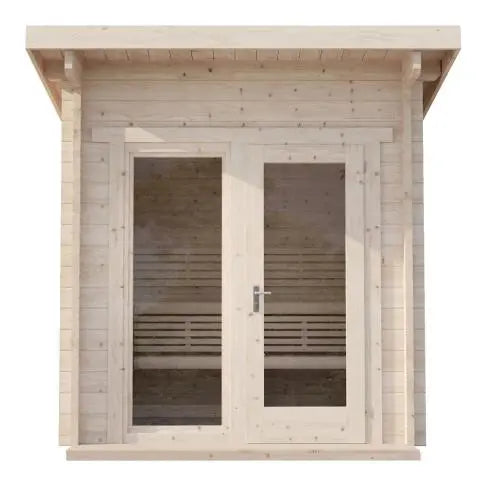 SaunaLife 6-Person G4 Outdoor Traditional Cabin Sauna Saunalife