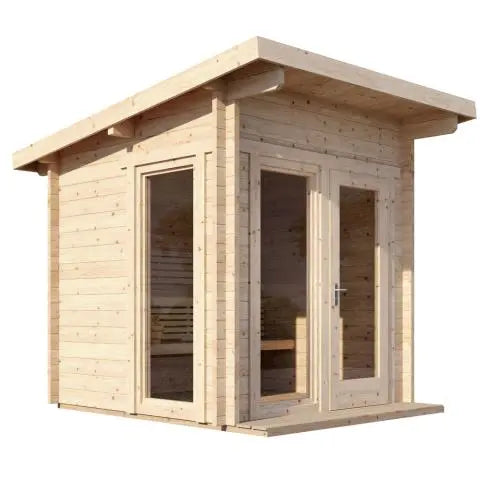 SaunaLife 6-Person G4 Outdoor Traditional Cabin Sauna Saunalife