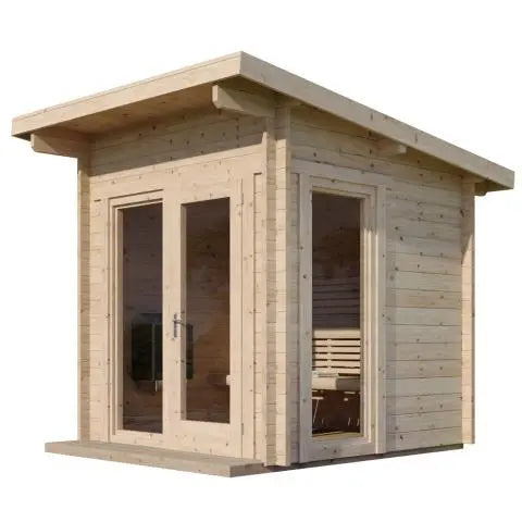 SaunaLife 6-Person G4 Outdoor Traditional Cabin Sauna Saunalife