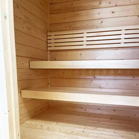 SaunaLife 4 Person G2 Outdoor Traditional Cabin Sauna Saunalife