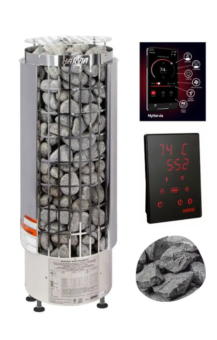 Harvia Cilindro PC60E Sauna Heater Package Harvia