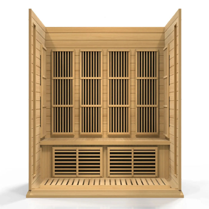 Maxxus 4 Person Low EMF FAR Infrared Sauna Canadian Hemlock | MX-K406-01 Golden Designs