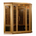 Maxxus 3 Person Capacity Corner Low EMF Far Infrared Sauna Canadian Red Cedar | MX-K356-01 Golden Designs