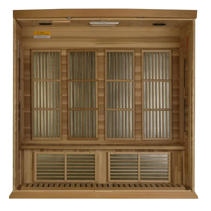 Maxxus 4-Person Low EMF FAR Infrared Sauna Canadian Red Cedar | MX-K406-01-CED Golden Designs