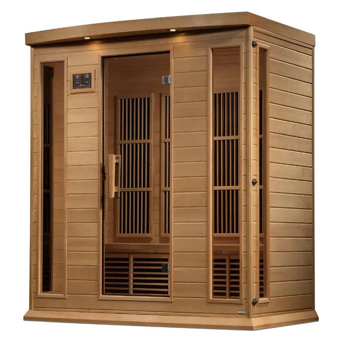 Maxxus 4 Person Near Zero EMF FAR Infrared Sauna Canadian Hemlock | MX-K406-01-ZF Golden Designs