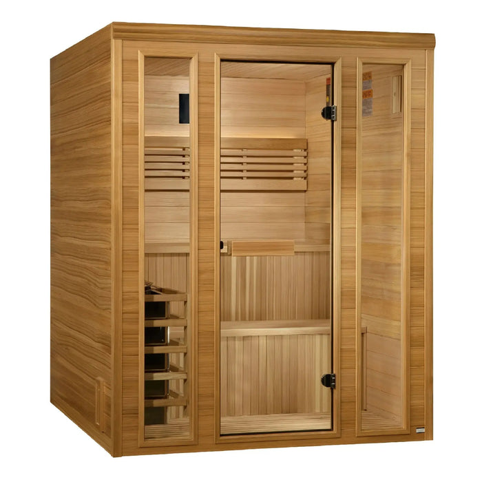 Golden Designs Engelberg 6-Person Indoor Sauna & Harvia Traditional Electric Heater Kit | GDI-7060-01 Golden Designs