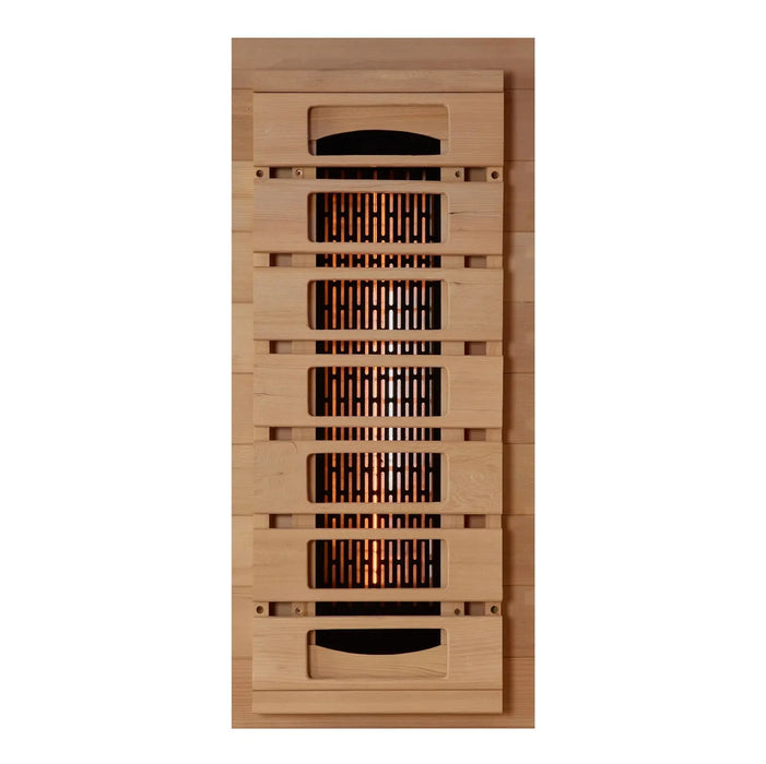 Golden Designs Reserve Edition 3-Person Corner Full Spectrum Near Zero EMF FAR Infrared Sauna w/ Himalayan Salt Bar | GDI-8035-03 Golden Designs