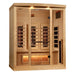 Golden Designs Reserve Edition 3-Person Full Spectrum Near Zero EMF FAR Infrared Sauna with Himalayan Salt Bar | GDI-8030-03 Golden Designs