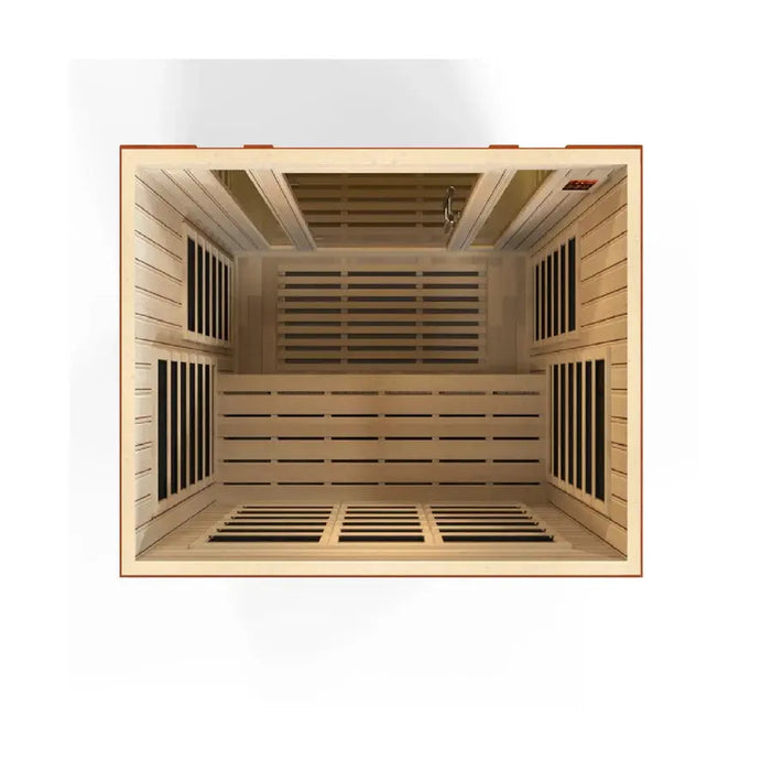 Dynamic Bellagio 3-person Low EMF FAR Infrared Sauna | DYN-6306-02 Golden Designs