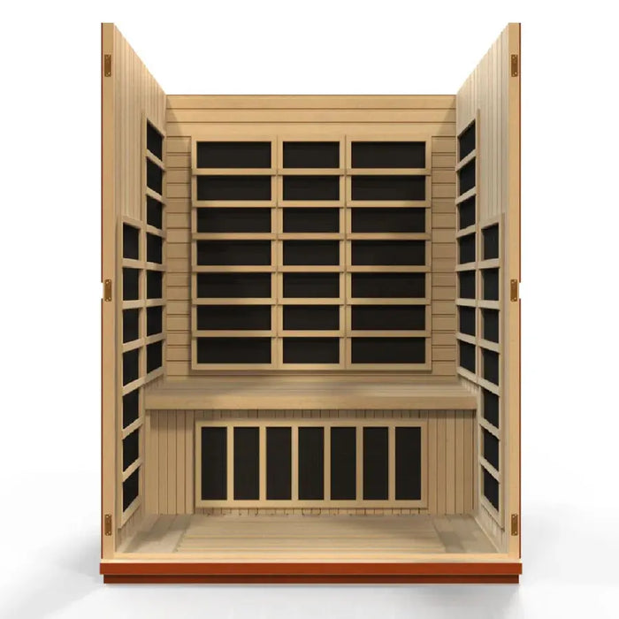 Dynamic Bellagio 3-person Low EMF FAR Infrared Sauna | DYN-6306-02 Golden Designs