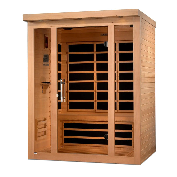 Dynamic Vila 3-person Ultra Low EMF FAR Infrared Sauna | DYN-6315-02 Golden Designs