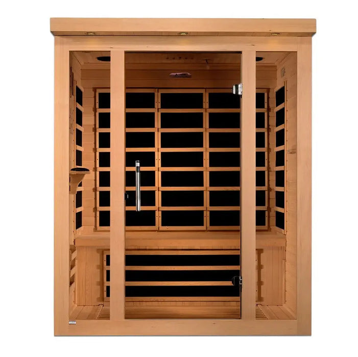 Dynamic Vila 3-person Ultra Low EMF FAR Infrared Sauna | DYN-6315-02 Golden Designs