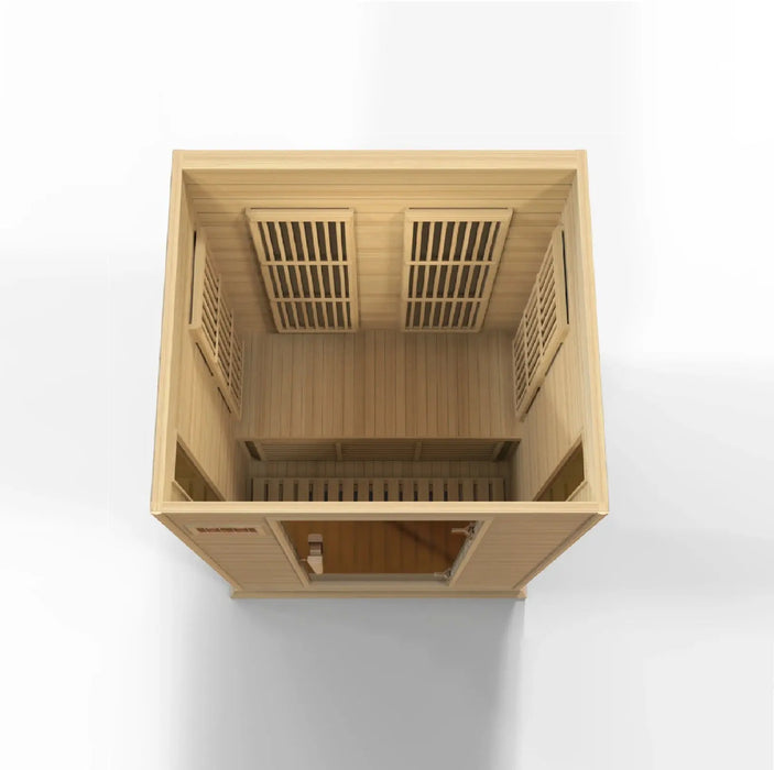 Maxxus 2 Person Low EMF FAR Infrared Sauna Natural Hemlock | MX-K206-01 Golden Designs