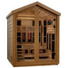 Golden Designs Loviisa 3-Person Hybrid Outdoor Sauna w/ Full Spectrum Infrared & Harvia Traditional Electric Heater Kit | GDI-8523-01 Golden Designs