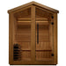 Golden Designs Kaarina 6-Person Red Cedar Outdoor Sauna & Harvia Traditional Electric Heater Kit | GDI-8506-01 Golden Designs