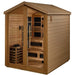 Golden Designs Kaskinen 6-Person Hybrid Outdoor Sauna w/ Full Spectrum Infrared & Harvia Traditional Electric Heater Kit | GDI-8526-01 Golden Designs