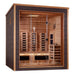 Golden Designs Visby 3 Person Hybrid Outdoor Sauna w/ Full Spectrum Infrared & Harvia Traditional Electric Heater Kit | GDI-8223-01 Golden Designs