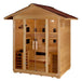 Golden Designs Gargellen 5-Person Hybrid Outdoor Sauna w/ Full Spectrum Infrared & Harvia Traditional Electric Heater Kit | GDI‐8125‐01 Golden Designs